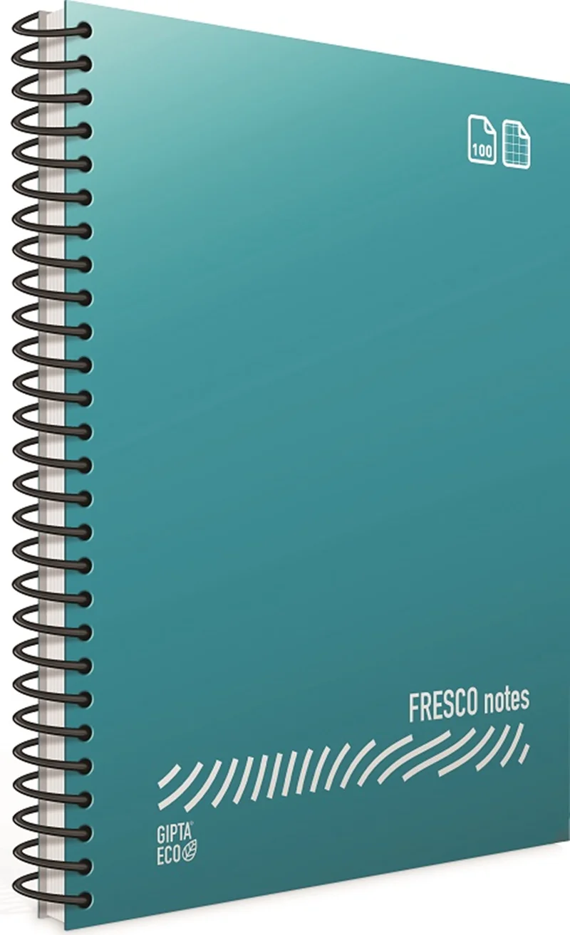 GIPTA DEFTER EKO FRESCO A4 SPİRALLİ PP KAPAK 144P.KARELİ 4941