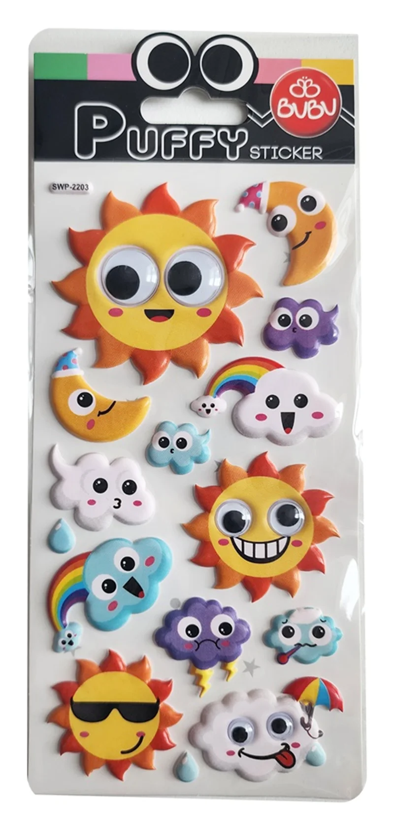 BU-BU PUFFY STICKERS OYNAR GÖZLÜ GÜNEŞ 9X21 BUBU-SWP-2203