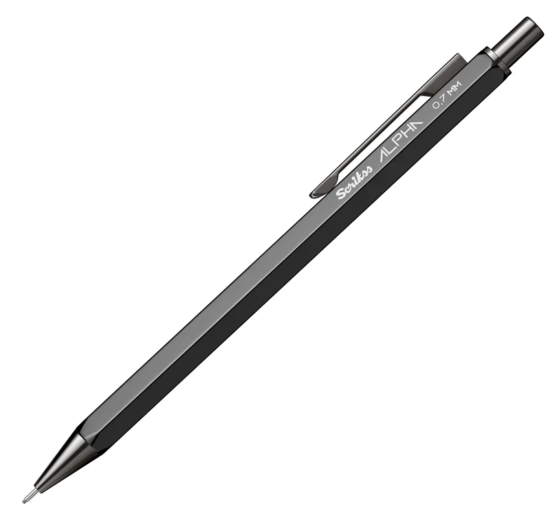 SCRIKSS OFFICE VERSATİL KALEM ALPHA 0.7 ŞEFFAF AMBALAJ SİYAH