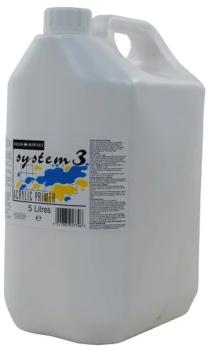 DALER ROWNEY YARDIMCI MALZEME AKRİLİK BOYA SYSTEM 3 BEYAZ ASTAR 5 LT 127500012