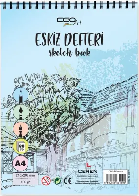 CEO ART ESKİZ DEFTER A4 SPR.SERT 100GR 80YP.ED0007