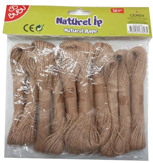 BU-BU NATÜREL JÜT İP 12'Lİ BUBU-KI0005
