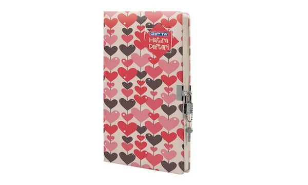 GIPTA HATIRA DEFTERİ 14x20 İPLİK DİKİŞLİ KİLİTLİ 120 YP. 3345