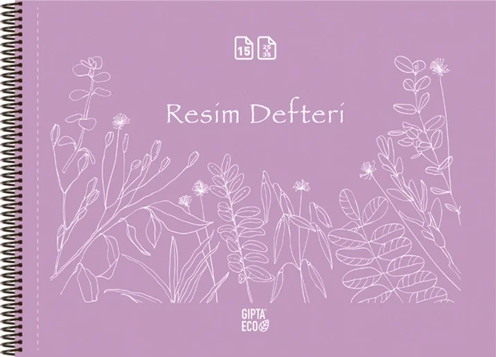 GIPTA RESİM DEFTERİ EKO 35x50 SPİRALLİ 25 YP. 4957