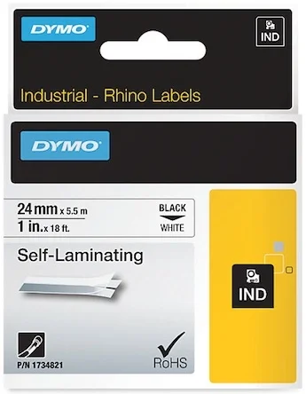 DYMO ŞERİT RHİNOPRO 24MM x 5.5MT BEYAZ/SİYAH 1734821