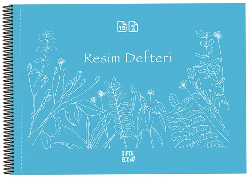 GIPTA RESİM DEFTERİ EKO 25x35 SPİRALLİ 25 YP. 4956