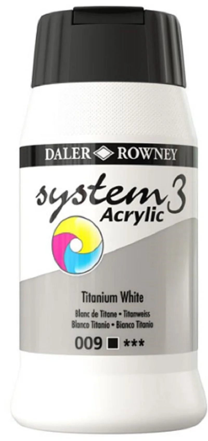 DALER ROWNEY AKRİLİK BOYA SYSTEM 3 ORIGINAL SERİSİ 500 ML TITANIUM WHITE 129500009