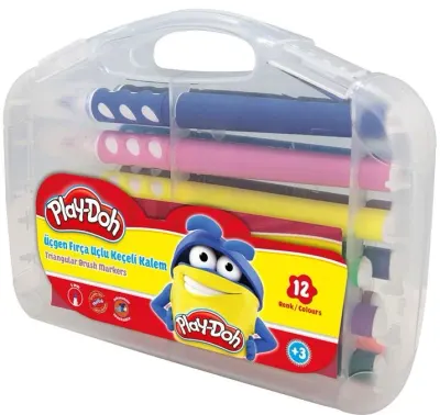 PLAY-DOH KEÇELİ KALEM 12 RENK ÜÇGEN PVC PLAY-KE019