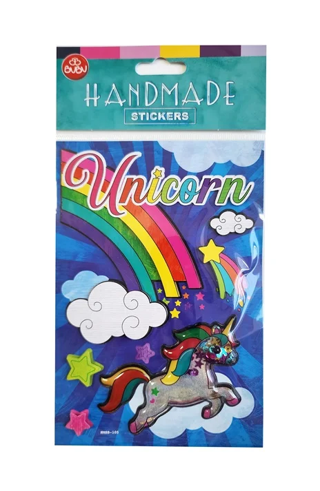 BU-BU HANDMADE STICKERS UNICORN 12,5X23,5 BUBU-HMSB-105