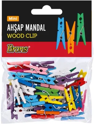BRONS AHŞAP MANDAL RENKLİ MİNİ BR-908