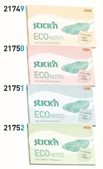 GIPTA YAPIŞKANLI NOT KAĞIDI 76x127 ECO NOTES PATEL YEŞİL 100 YP. 2175200