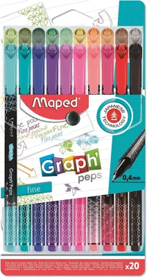 MAPED FINELINER DESENLİ 20 Lİ KARIŞIK 749051