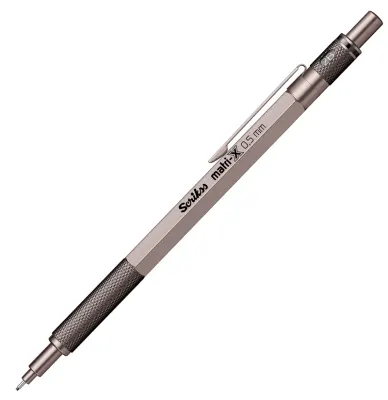 SCRIKSS OFFICE VERSATİL KALEM MATRI-X 0.5 ŞEFFAF AMBALAJ METALİK GRİ