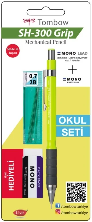 TOMBOW VERSATİL KALEM SH-300 GRIP OKUL SETİ 0.7 NEON SARI BLS. T-SH-GR53 R7.S1
