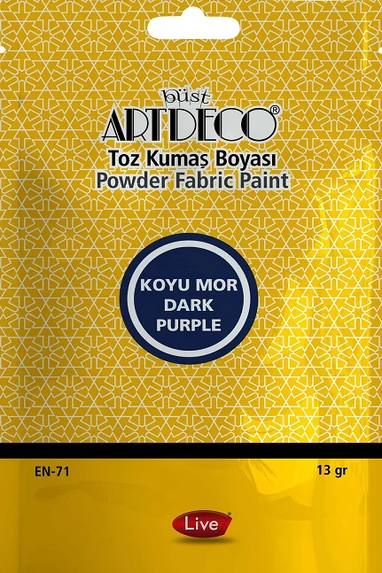 ARTDECO KUMAŞ BOYASI TOZ 13 GR TOZ KOYU MOR Y-010T-1121