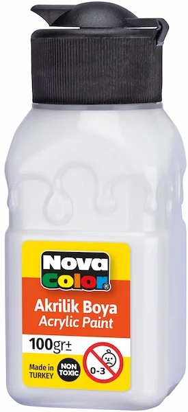 NOVA COLOR AKRİLİK BOYA 100 GR TİTANYUM BEYAZ NC-2033