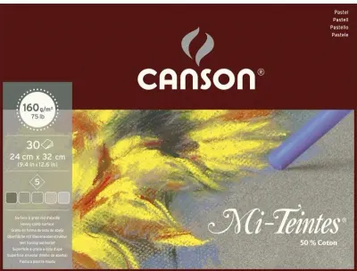 CANSON PASTEL BOYA BLOĞU 24x32 160 GR 30 SF 5CL GREY 345 400030143