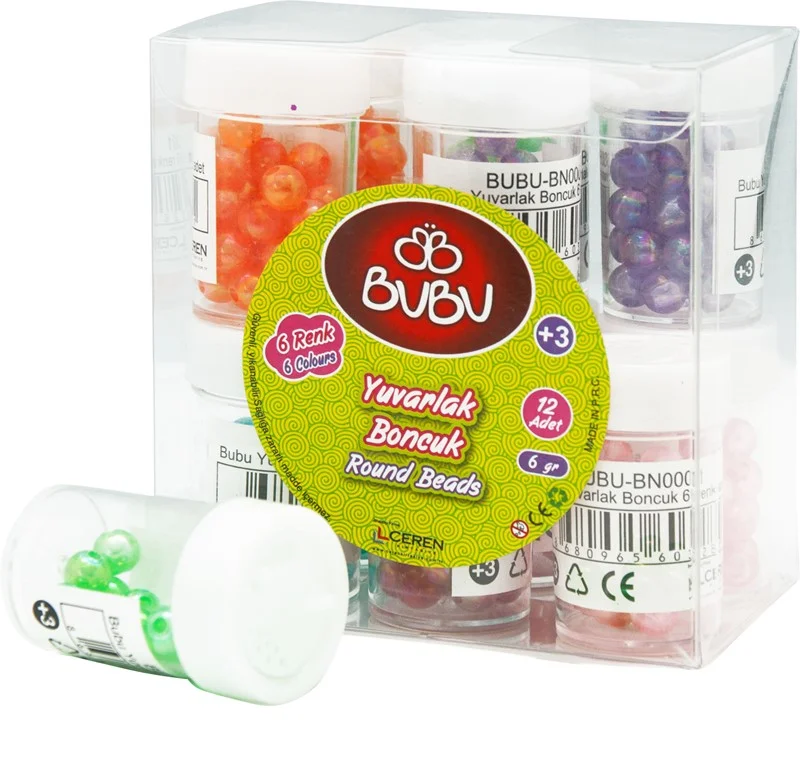 PASİF BU-BU YUVARLAK BONCUK 6 RENK BUBU-BN0001