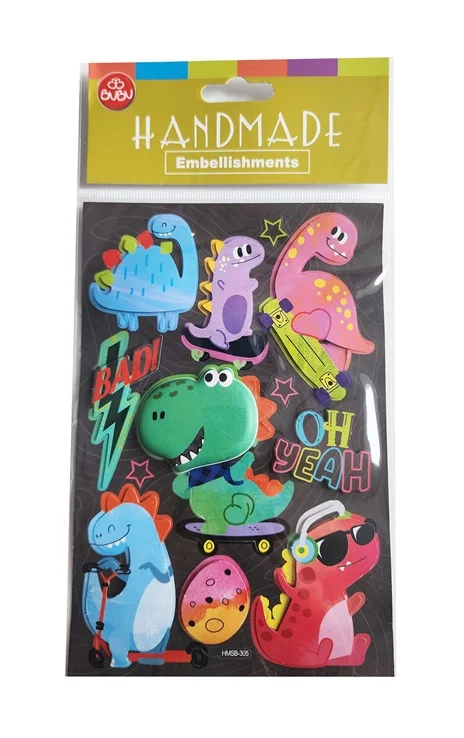 BU-BU HANDMADE STICKERS DİNAZORLAR 12,5X23,5 BUBU-HMSB-305