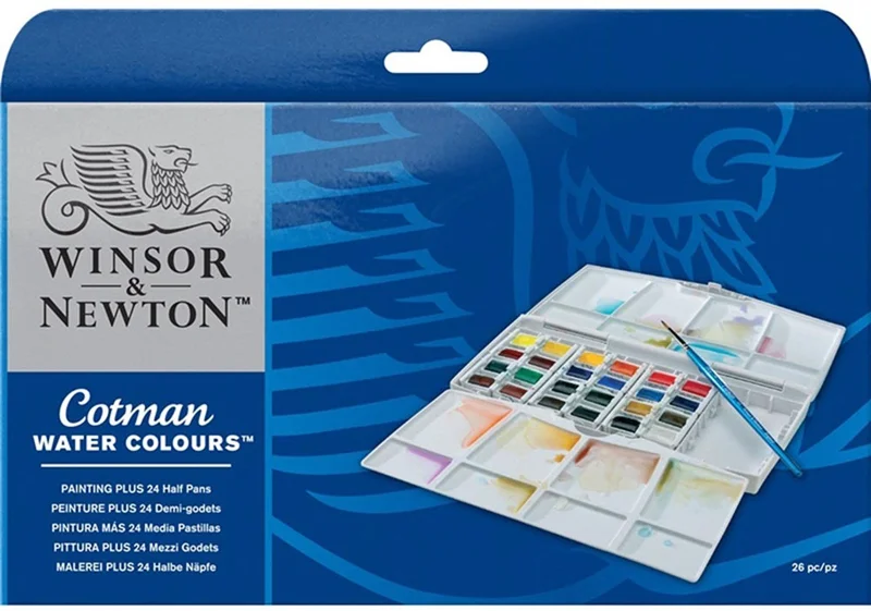 W&amp;N SULU BOYA COTMAN SET 24 x YARIM TABLET PAINTING PLUS WN-0390376