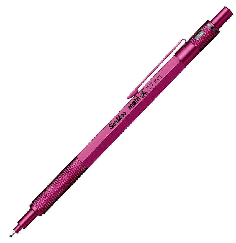 SCRIKSS OFFICE VERSATİL KALEM MATRI-X 0.7 ŞEFFAF AMBALAJ METALİK PEMBE