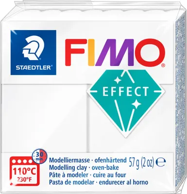 FIMO EFFECT DERİ MODELLEME KİLİ 57 GR SAYDAM BEYAZ 8010-014