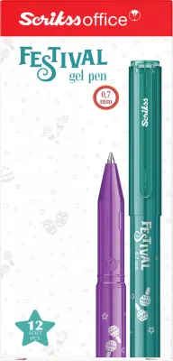 SCRIKSS OFFICE JEL KALEM FESTİVAL 0.7 TURUNCU 12 Lİ KUTU