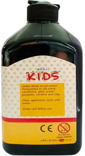 ARTDECO AKRİLİK BOYA KIDS 500 ML SİYAH Y-120L-1618