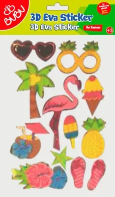 BU-BU EVA STICKER 3D SİMLİ YAZ ZAMANI STS046