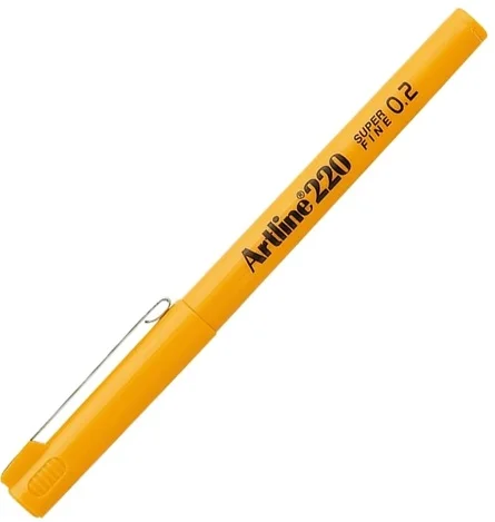 ARTLINE KEÇE UÇLU YAZI KALEMİ SUPER FINE 220N 0.2 SARI A-EK-220N YELLO