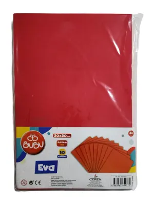 BU-BU A4 EVA 10'LU KIRMIZI BUBU-EV0043
