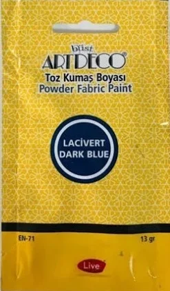 ARTDECO KUMAŞ BOYASI TOZ 13 GR TOZ LACİVERT Y-010T-1110