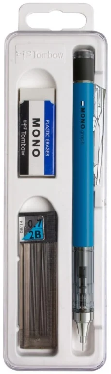 TOMBOW VERSATİL KALEM MONO GRAPH OKUL SETİ 0.7 NEON MAVİ KUTULU T-SH-MG 43R7.K3