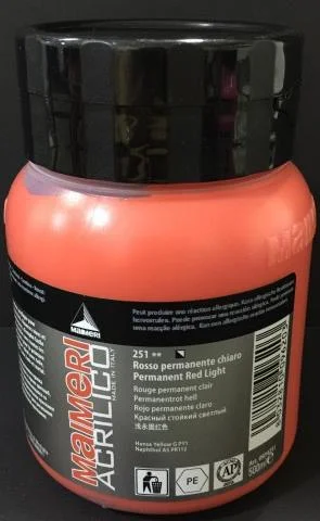 MAIMERI AKRİLİK BOYA ACRILICO SERİSİ 500 ML PERMANENT RED LIGHT 934251