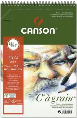 CANSON ESKİZ BLOK CA GRAIN SPİRALLİ A4+ 224 GR 30 SF 400060628