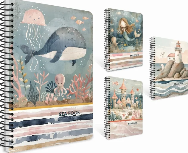 GIPTA DEFTER SEA BOOK 17x24 SPİRALLİ PRESSBOARD KAPAK 80 YP ÇİZGİLİ 7631