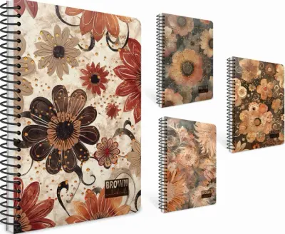 GIPTA DEFTER BROWN BOOK A6 SPİRALLİ SERT KAPAK 100 YP ÇİZGİSİZ 7437