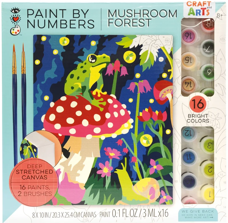 CRAFT AND ARTS NUMARALARLA BOYA SETİ MANTAR 9207