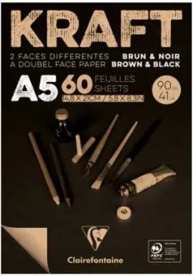 CLAIREFONTAINE ÇİZİM BLOĞU KRAFT SKETCH A5 90 GR 60 YP DK975817