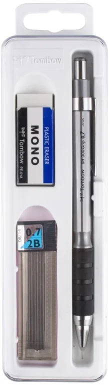 TOMBOW VERSATİL KALEM SH-300 GRIP OKUL SETİ 0.7 GÜMÜŞ KUTULU