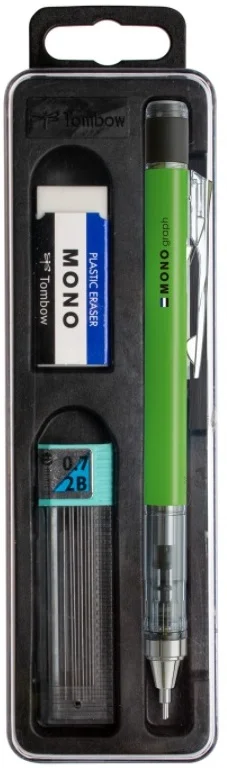 TOMBOW VERSATİL KALEM MONO GRAPH OKUL SETİ 0.7 NEON YEŞİL KUTULU T-SH-MG 63R7.K3