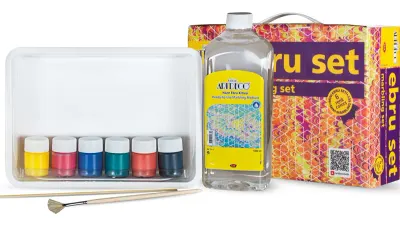 ARTDECO EBRU BOYASI SETİ 6 RENK x 15 ML BAŞLANGIÇ SETİ MİNİ (A5 TEKNELİ) Y-016-ES6