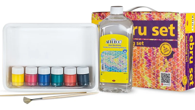 ARTDECO EBRU BOYASI SETİ 6 RENK x 15 ML BAŞLANGIÇ SETİ MİNİ (A5 TEKNELİ) Y-016-ES6