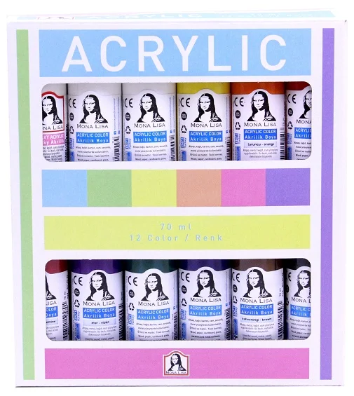 SÜDOR AKRİLİK BOYA SET MONALISA 12x70ML EXTRA BEYAZ SD150-X14