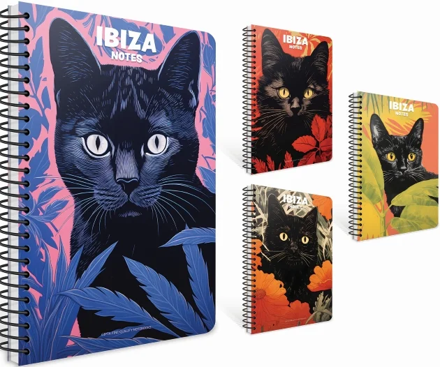 GIPTA DEFTER IBIZA NOTES A5 SPİRALLİ KARTON KAPAK 80 YP KARELİ 7668