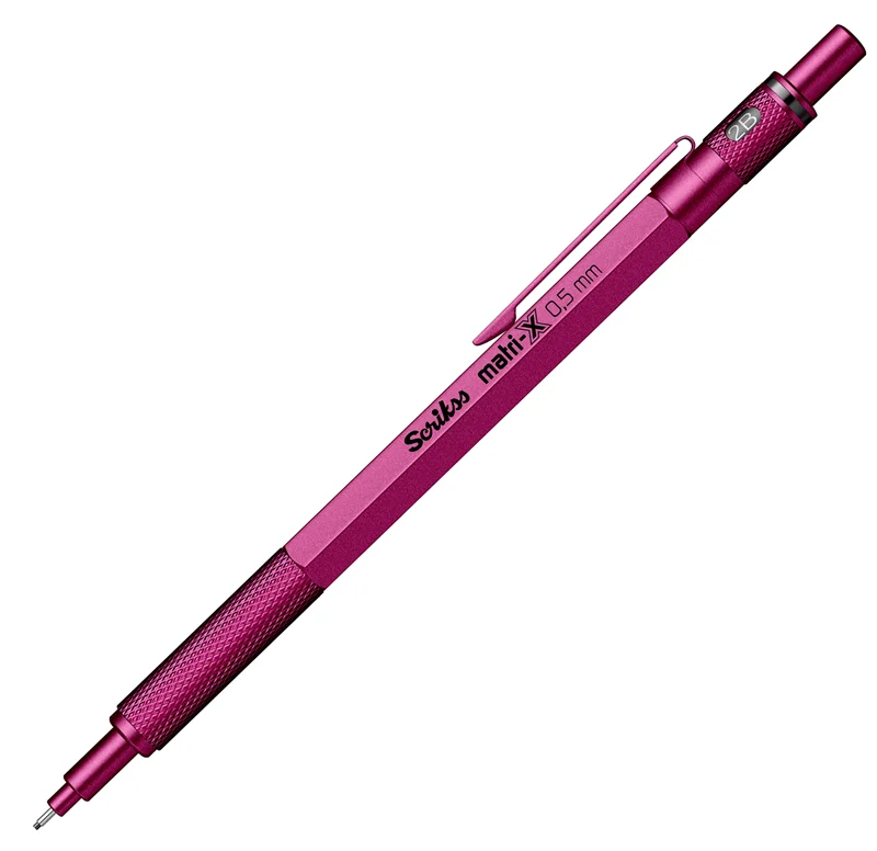 SCRIKSS OFFICE VERSATİL KALEM MATRI-X 0.5 ŞEFFAF AMBALAJ METALİK PEMBE