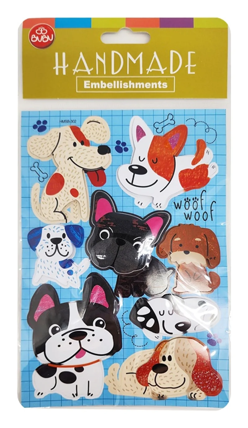 BU-BU HANDMADE STICKERS KÖPEKLER 12,5X23,5 BUBU-HMSB-302
