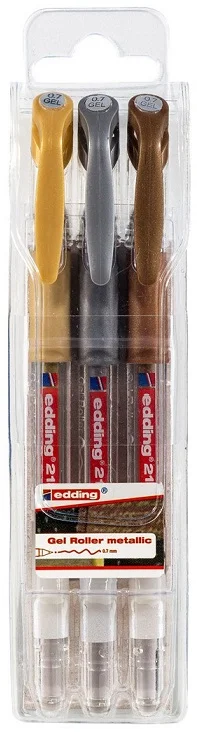 EDDING JEL KALEM CRYSTALJELLY E-2185 3 LÜ POŞET METAL