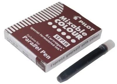PILOT KALİGRAFİ KALEMİ PARALEL PEN  YEDEĞİ 6 LI SEPIA IC-P3-S6-SP