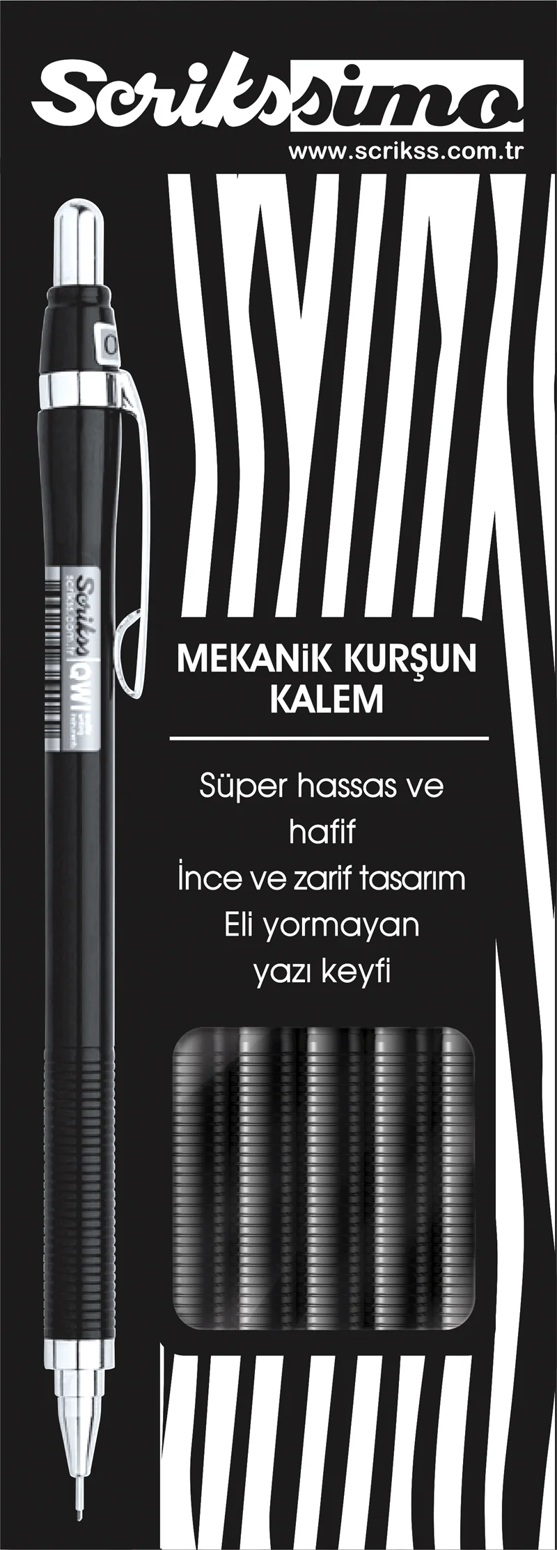 SCRIKSS OFFICE VERSATİL KALEM SIMO COLOR 0.5 SİYAH 12 Lİ KUTU